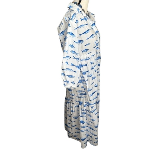 Maeve Bettina Tiered Shirt Dress – Size Small 100% cotton. A few faint stains - Picture 7 of 15